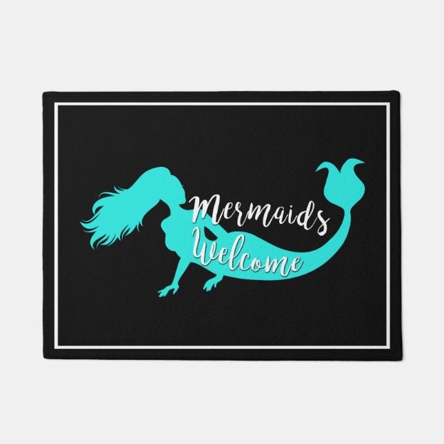 Mermaids Welcome Nautical Doormat (Front)