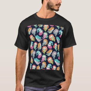 Mermaids: whimsical seamless pattern. T-Shirt