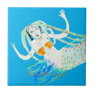 Mermaids with Dreadlocks Thunder_Cove Ceramic Tile