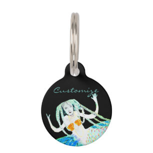 Mermaids with Dreadlocks Thunder_Cove Pet Tag