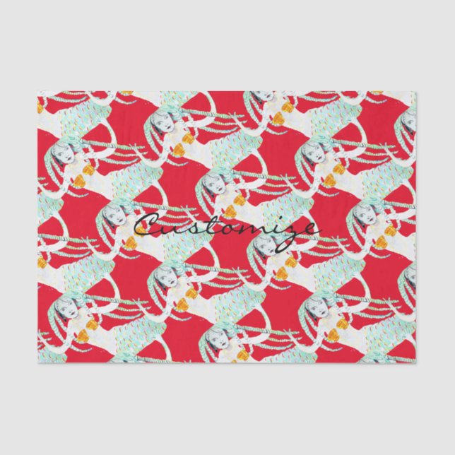 Mermaids with Dreadlocks Thunder_Cove Tissue Paper (Front)