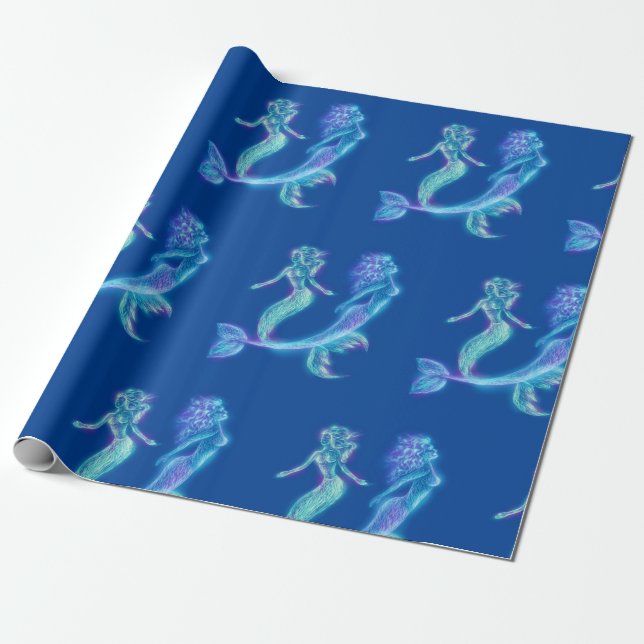 mermaids wrapping paper (Unrolled)