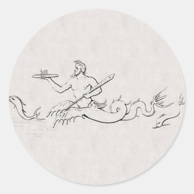 Merman Classic Round Sticker (Front)