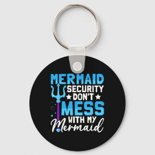 Merman Mer Dad Mermaid Security Don&#; t Mess With Key Ring