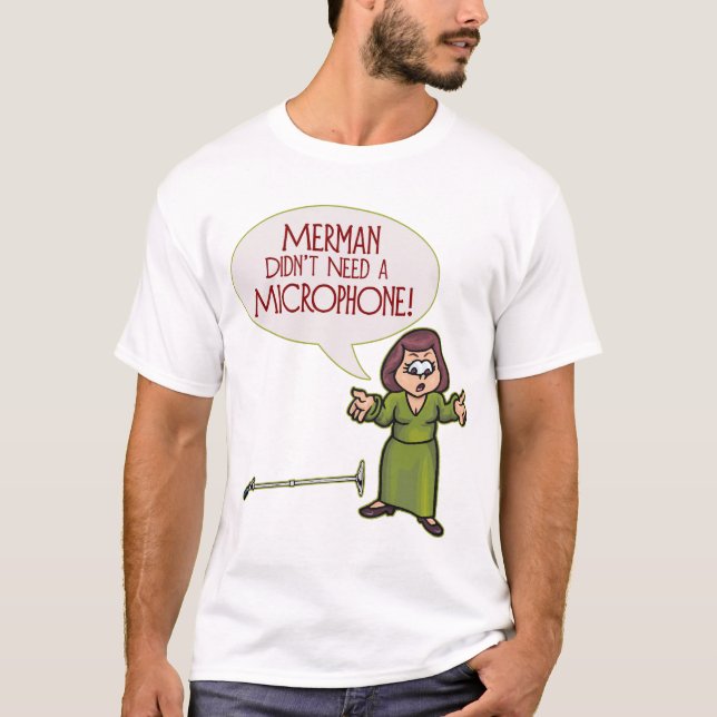 Merman/Microphone Mens Lite T-Shirt (Front)