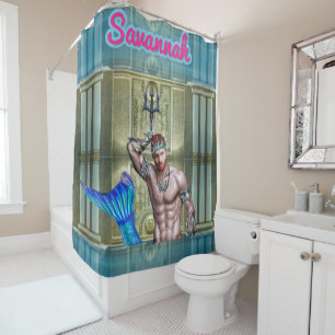 Merman of Savannah, Georgia Pride Shower Curtain