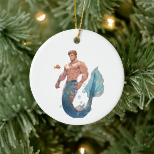 Merman Ornament - Bluefin
