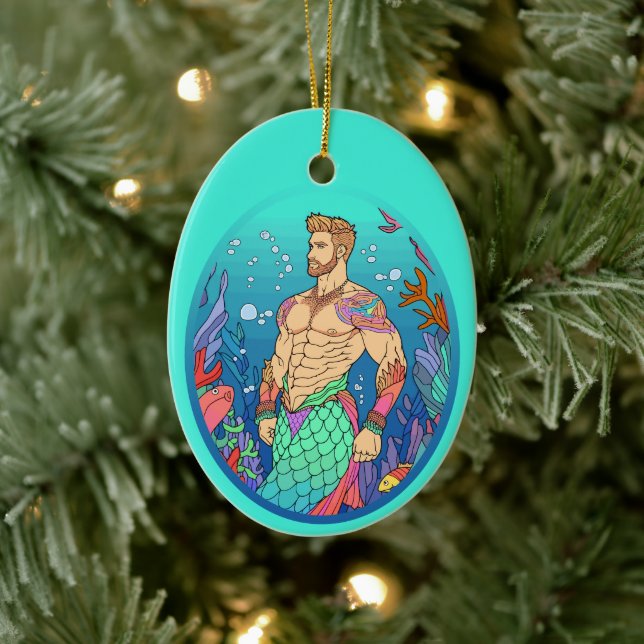 Merman Ornament - Merman Abs (Tree)