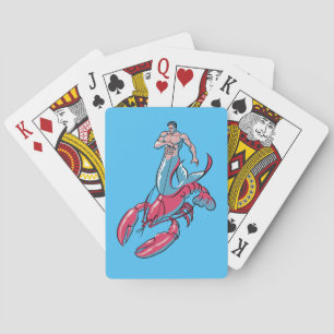 Merman Riding Lobster Playing Cards