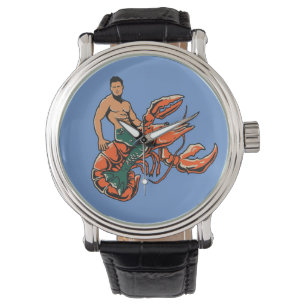 Merman Riding Lobster Watch