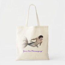 Merman Tote Bag You Are Mermazing! LGBT Mermaid