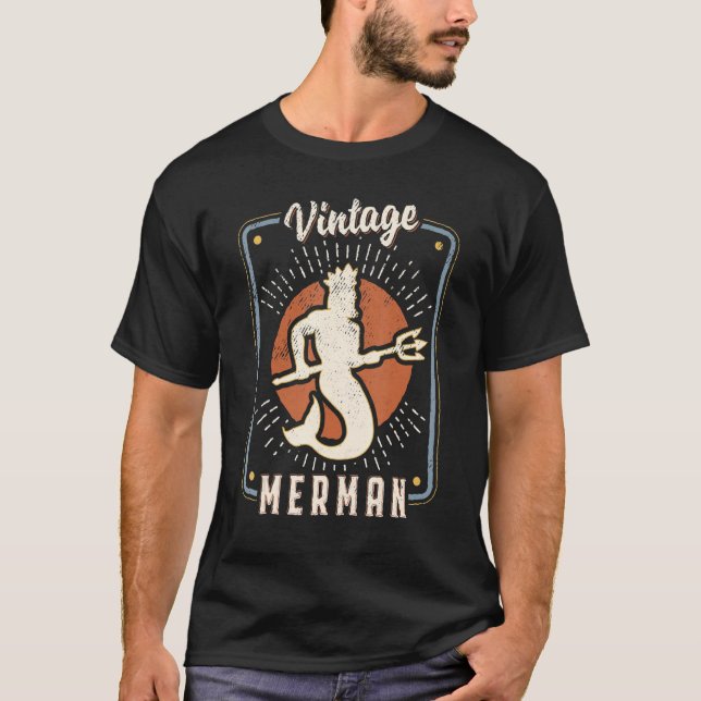 Merman Vintage Retro Classic Love 1 T-Shirt (Front)