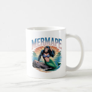 Mermape Illustration – Mermaid Ape Funny Animal Coffee Mug