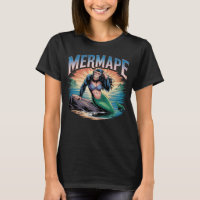 Mermape Illustration – Mermaid Ape Funny Animal