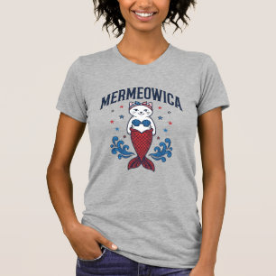 Mermeowica Patriotic Cat Mermaid Shirt Design_1