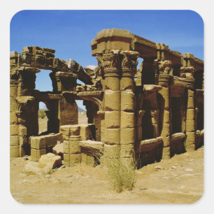 Meroitic kiosk square sticker