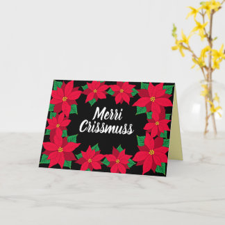 Merri Crissmuss Caribbean Poinsettia Christmas Card