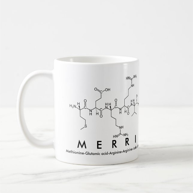 Merri peptide name mug (Left)