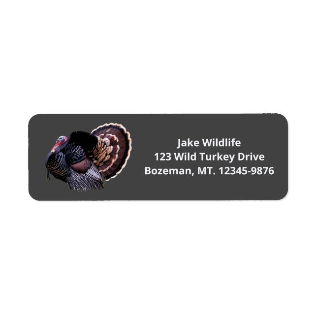 Merriam Wild Turkey Return Address Label (Front)