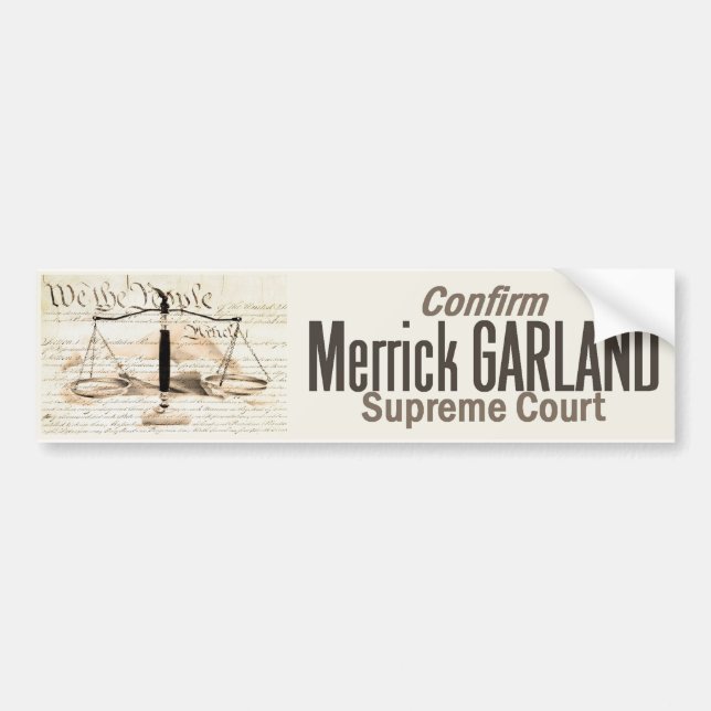 Merrick Garland Supreme Court Bumper Sticker (Front)
