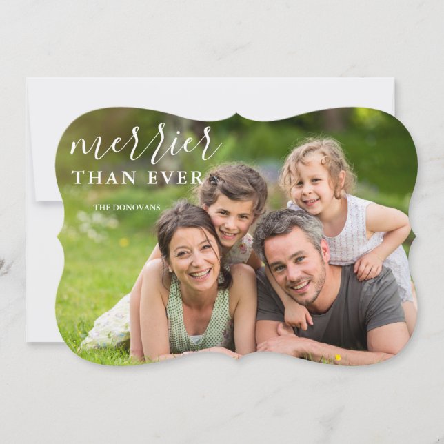 Merrier than ever Christmas Holiday Card (Front)