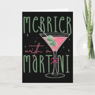 Merrier With A Martini Martini Tail Gles Xmas Paja Card