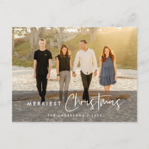 Merriest Christmas Ever, Family Photo Greeting Pos Postcard