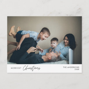 Merriest Christmas Family Photo, Cosy Happiness Postcard