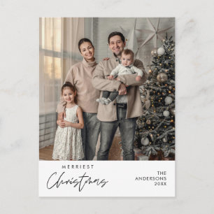 Merriest Christmas Family Photo, Cosy Happiness Postcard