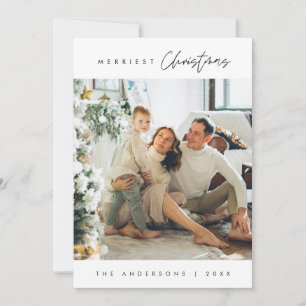 Merriest Christmas, Family Photo Downloadable Holiday Card