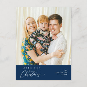 Merriest Christmas Family Photo Happiness Greeting Postcard
