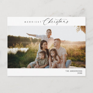 Merriest Christmas Family Photo, Winter Romance Postcard