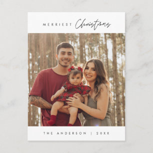 Merriest Christmas Happy Family Photo Postcard