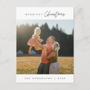 Merriest Christmas Happy Family Photo Postcard
