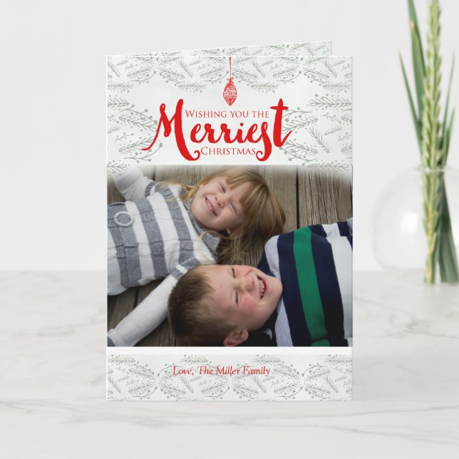 Merriest Christmas Holiday Card (Front)