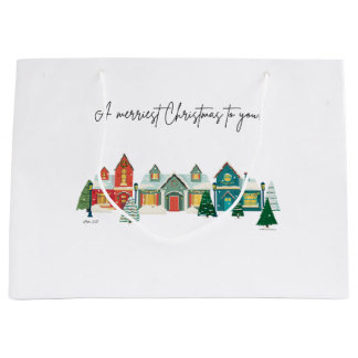 Merriest Christmas! Large Gift Bag