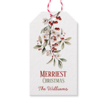 Merriest Christmas + Mistletoe + Family Name