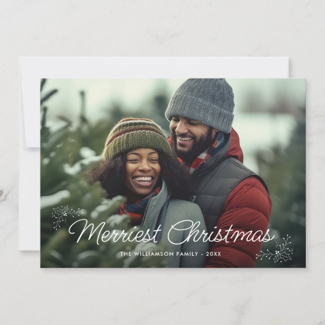 Merriest Christmas photo holiday card (Front)