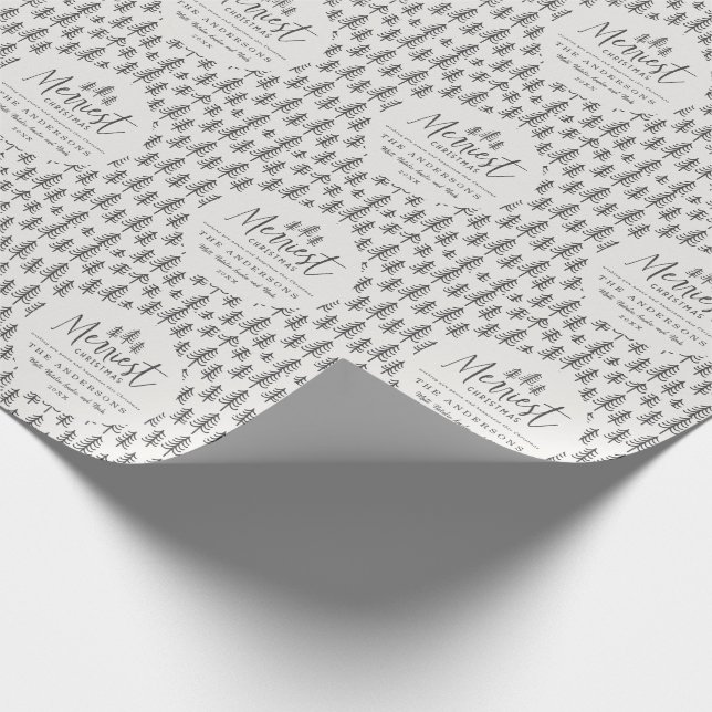 Merriest Christmas rustic farmhouse holiday Wrapping Paper (Corner)