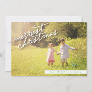 Merriest Christmas Script Holiday Card