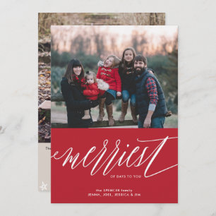 Merriest Days Christmas Holiday Photo Card
