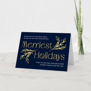 Merriest Holiday FOIL Business Holiday Card