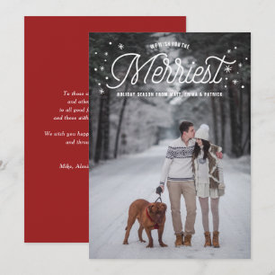 Merriest Holiday Season Photo Overlay Christmas Card