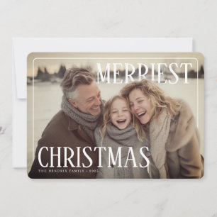 Merriest Modern Christmas Photo Holiday Card