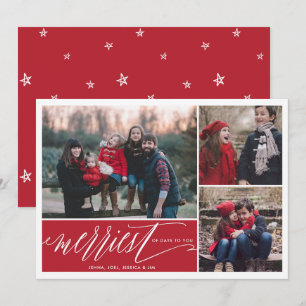 Merriest of Days Christmas Holiday 3 Photo Card
