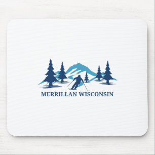 Merrillan Wisconsin Ski Resort Skiing Skier Mouse Pad