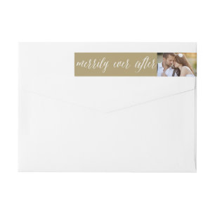 Merrily Ever After Christmas Photo Address Labels