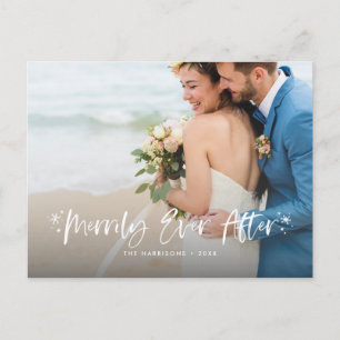 Merrily Ever After Christmas Photo Holiday Postcard