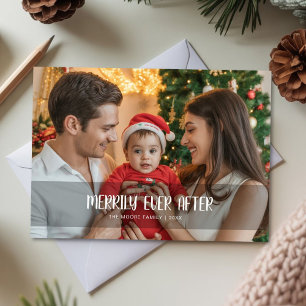 Merrily Ever After Classic Family Christmas Card