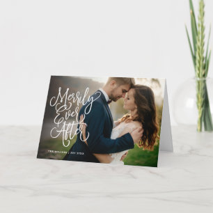 Merrily Ever After Full Photo Holiday   Thank You Card